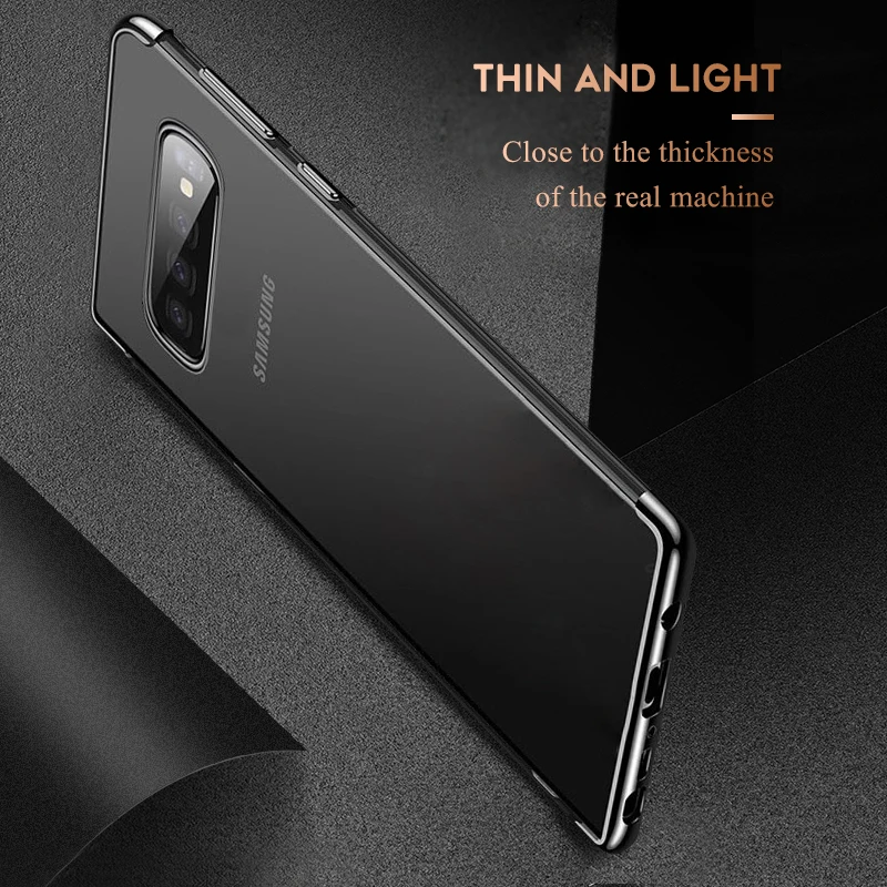 Для Smausng Galaxy S10 силиконовый тонкий чехол для телефона из ТПУ Samsung Роскошный