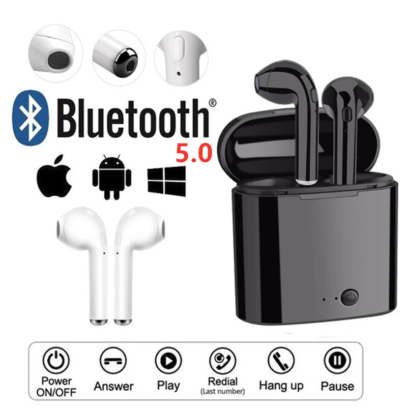I7s TWS мини беспроводные наушники bluetooth наушники с зарядным устройством спортивные наушники для iPhone Android для samsung Xiaomi huawei