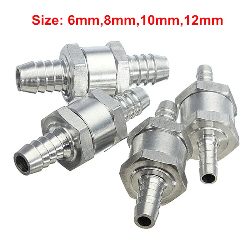 

One Way 6/8/10/12mm 4 Size Valves Aluminium Alloy Fuel Non Return Check Valve One Way Fit Carburettor new