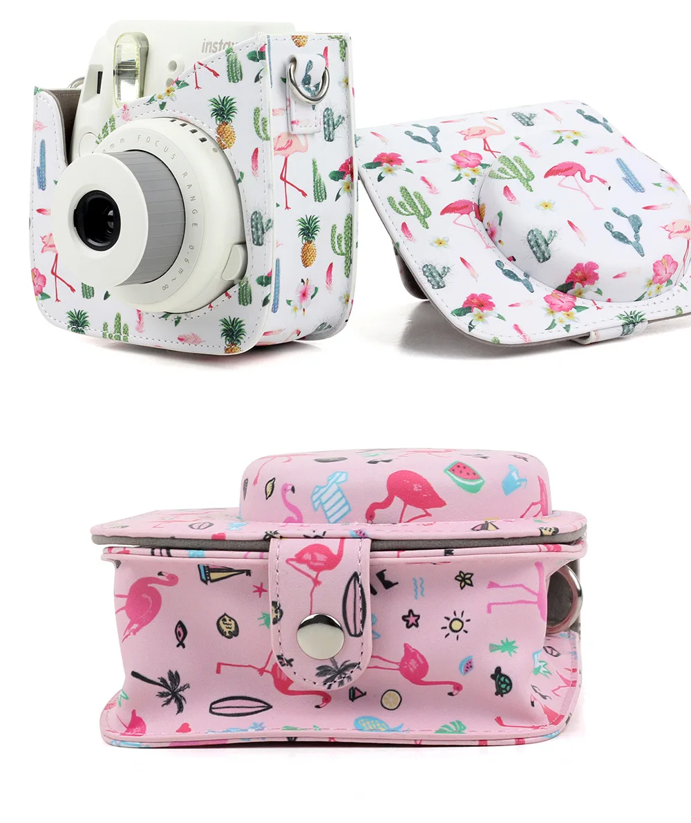 Сумка на ремне через плечо с фламинго для камеры Fujifilm Instax Mini 9 8|fujifilm instax mini 8|instax 8mini