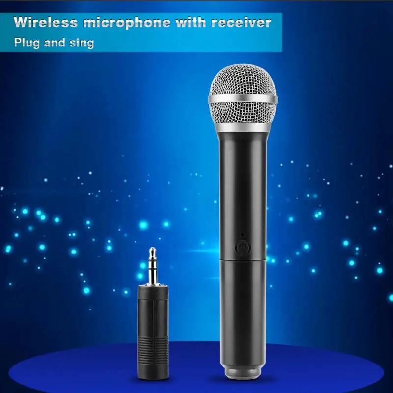 UHF беспроводной Перезаряжаемый ручной микрофон с мини-приемником для karaokeбизнес микрофоны для встреч