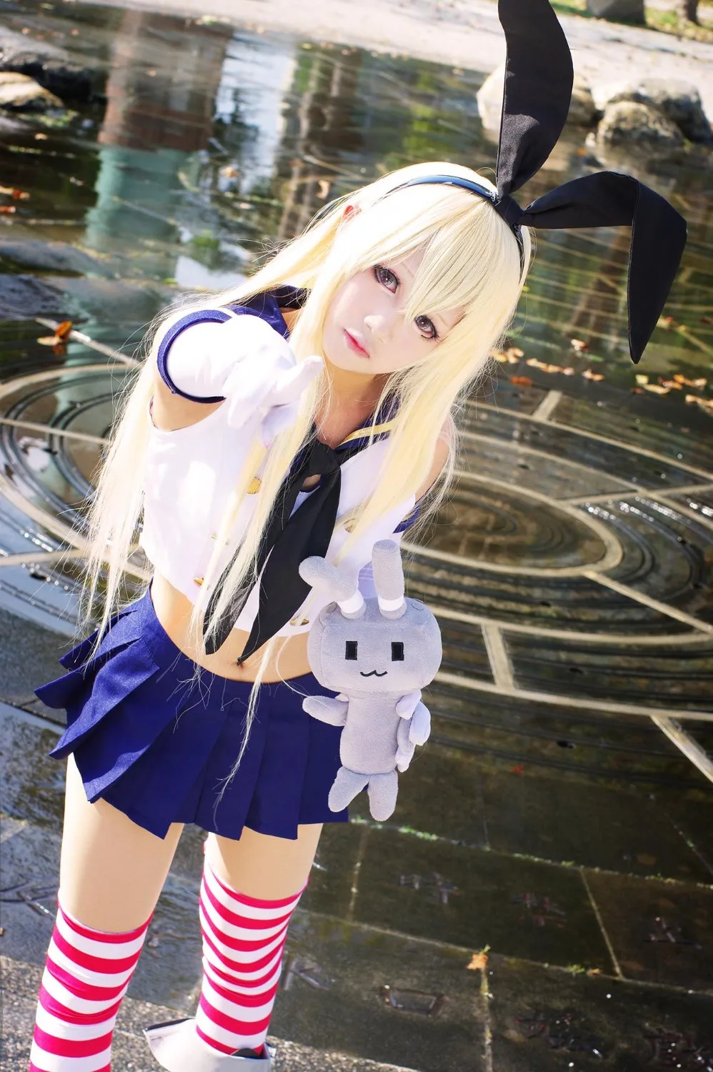 Бесплатная доставка аниме Kantai Collection Shimakaze косплей костюм наряды + чулки Хэллоуин