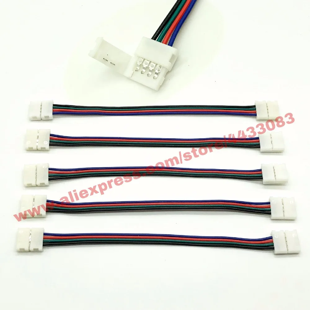 RGB Светодиодная лента разъем 4pin 10 мм Бесплатная Сварка Разъем 5 шт./лот для 5050