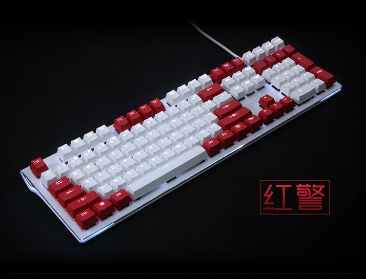 61 PBT keycap для механической клавиатуры с подсветкой, синий, серый, красный, светодиодный, светящийся, полупрозрачный, keycap cherry mx 87 104 poker