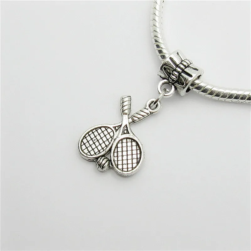 Новый 25 шт. Теннисная ракетка Шарм бусинки с большими отверстиями европейский