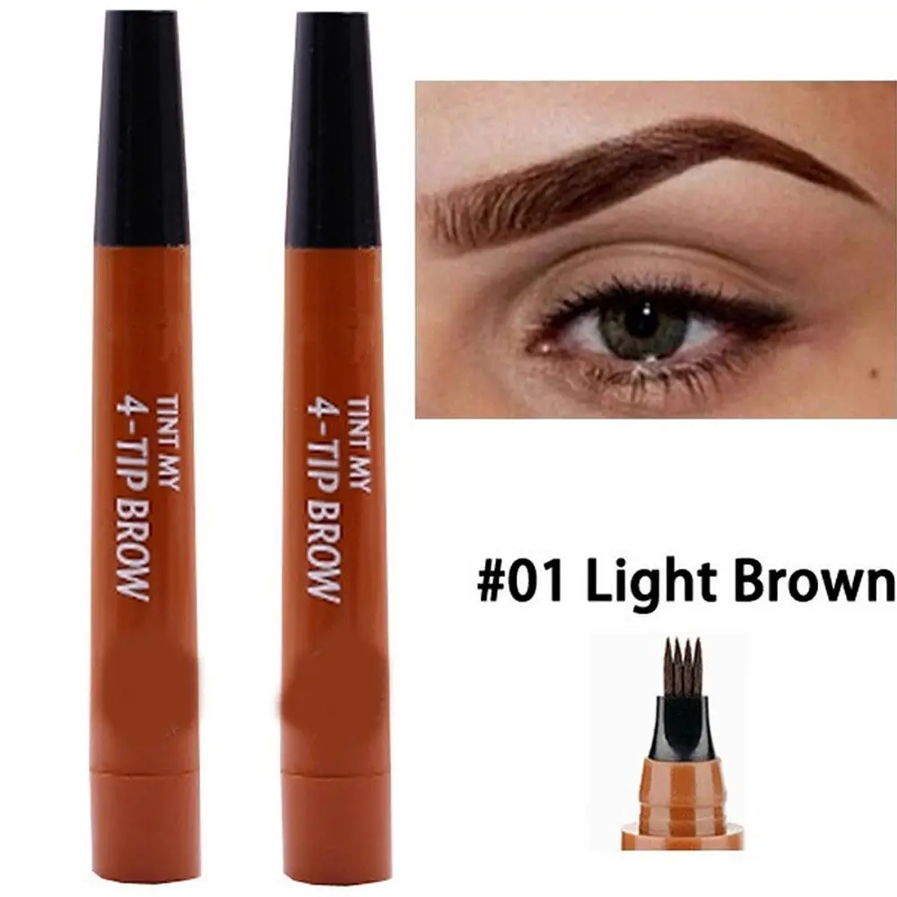 9 цветов 4 головы карандаш для бровей микроблейдинг тонкая ручка безболезненные