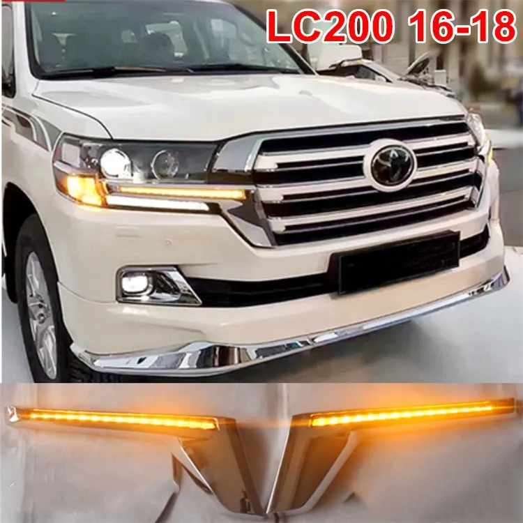 

Headlight + LED yellow turn signal lights with Strip streamer for Land Cruiser LC200 URJ200 GRJ200 4000 4600 5700 2016-2018