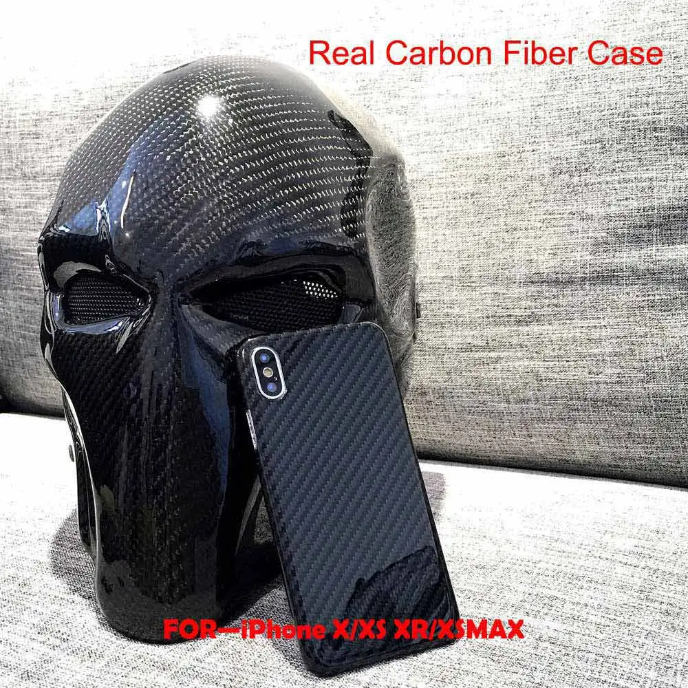 Full carbon fiber 0,8 мм Ультратонкий чехол из углеродного волокна для iPhone XS MAX, роскошный чехол с полной защитой, чехол из настоящего углеродного волокна для iPhone X XR - Цвет: Full carbon fiber