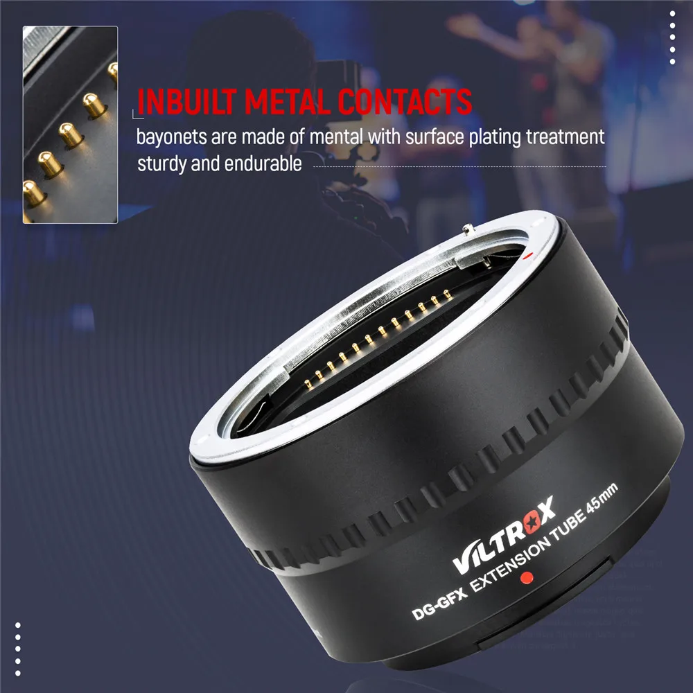 Viltrox DG-GFX 45 мм металлическое Крепление Автофокус AF макро Удлинительное Кольцо для
