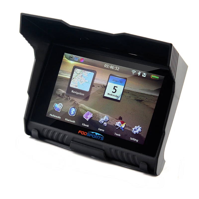 Fodsports 5,0 дюймов Bluetooth gps-навигатор для мотоцикла 256 Мб 8 Гб водонепроницаемый gps трекер навигатора бесплатные карты fm-передатчик