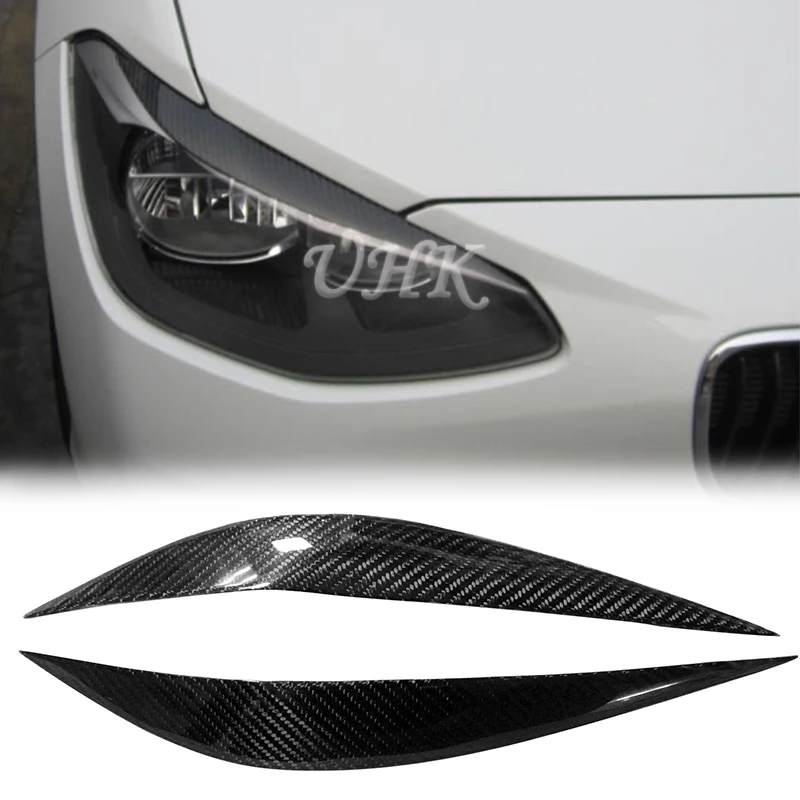 UHK 1 пара углеродное волокно головной свет бровей отделка фара для BMW серия F20 116 118