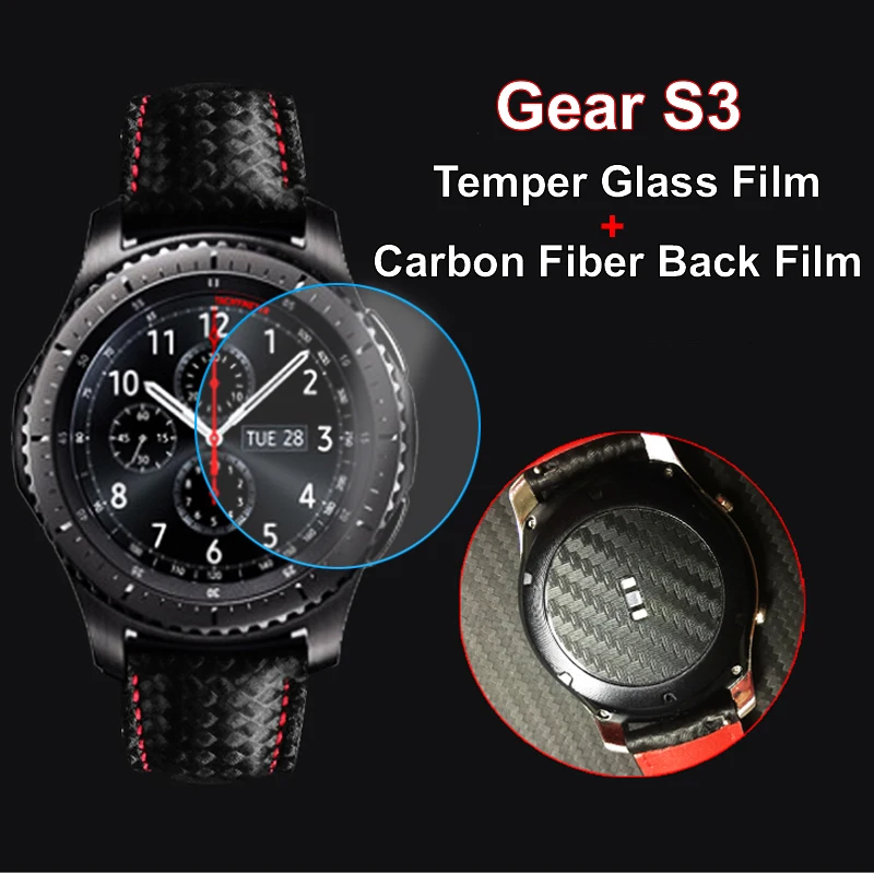 Для Galaxy Watch 42/46 мм пленка из закаленного стекла+ пленка из углеродного волокна для samsung Galaxy Watch Защитная пленка для экрана gear S3