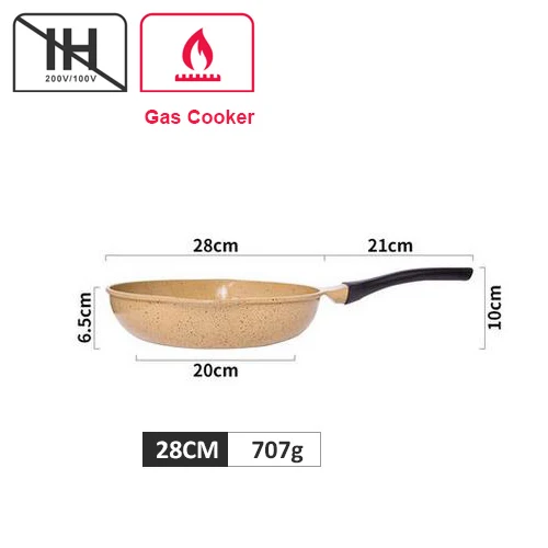 Justcook 26/28 см антипригарная сковорода керамическая покрытие для яиц паста газа Плита Пособия по кулинарии инструменты - Цвет: 28cm Yellow