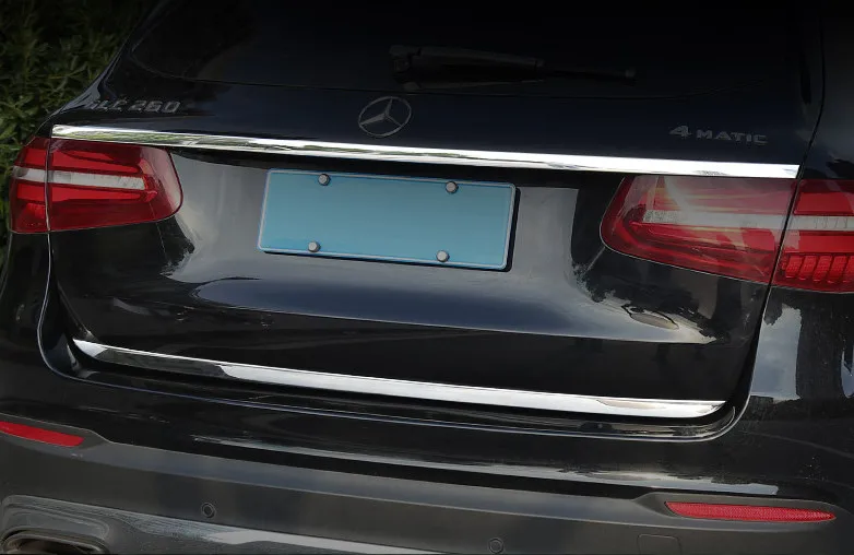 Для benz glc хромированная Декоративная полоса для задней двери ABS серебряное