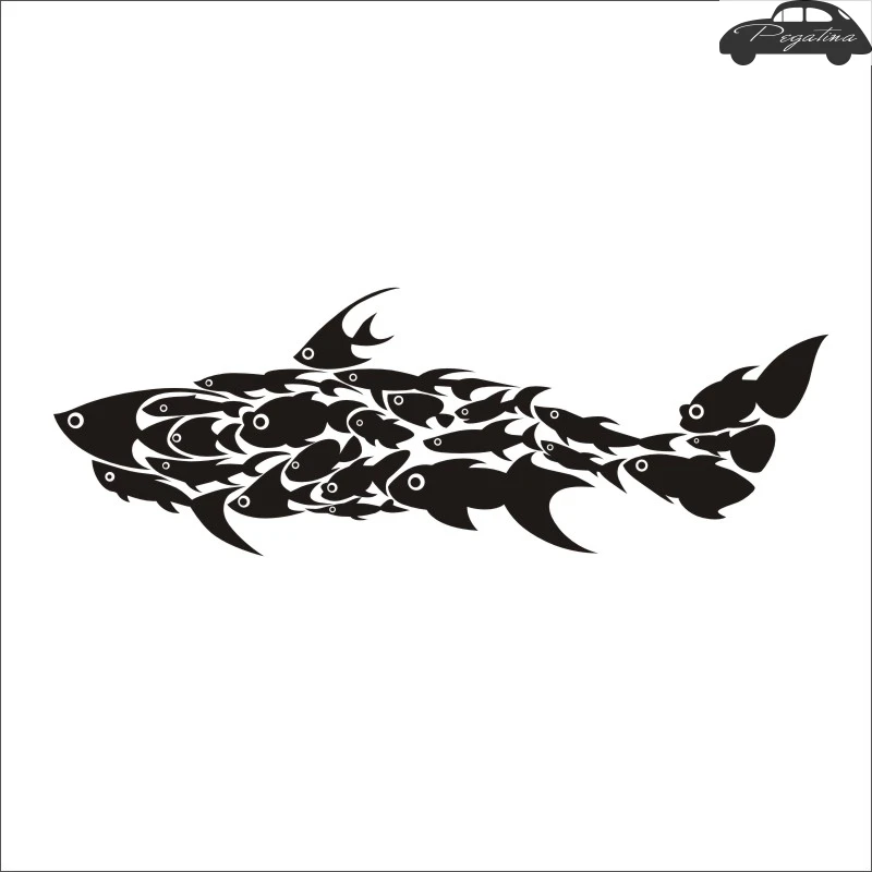 Наклейка с акулой рыболовные снасти магазин полые наклейки рыба Рыбалка лодка