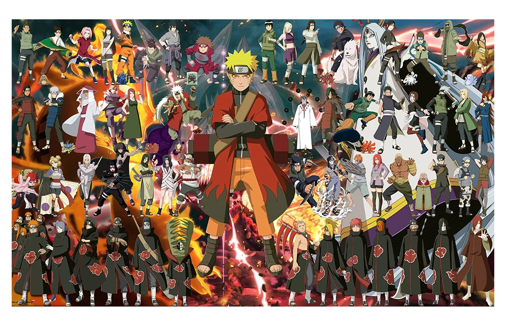 Пазлы MOMEMO The Whole Naruto из 1000 деталей, деревянные пазлы, игрушки для взрослых, индивидуальные деревянные пазлы из 1000 деталей
