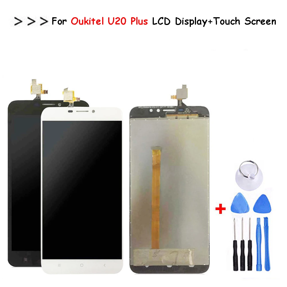 Черный/белый для Oukitel U20 Plus ЖК дисплей + дигитайзер сенсорного экрана в сборе