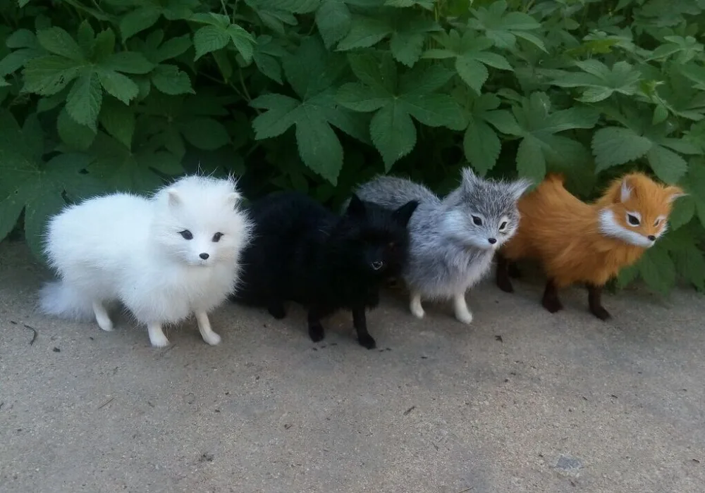 Искусственное животное стоящая модель лисы, полиэтилен и Искусственная лиса 16x12 см ручная работа, реквизит, украшение для дома подарок на день рождения A0068