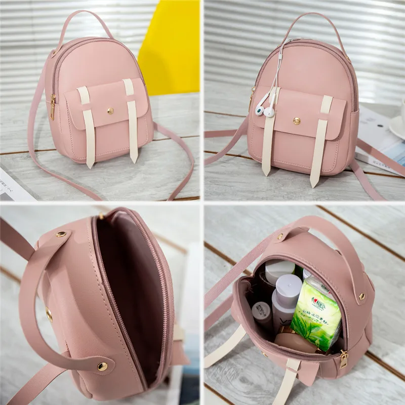 Женский мини рюкзак для девочек школьные сумки на плечо кожаные дорожные 5 видов