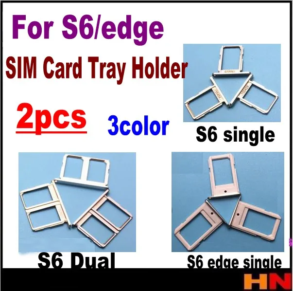 2 шт. лоток для Sim-карты Samsung Galaxy S6 Edge G9250 G925F G9200 G9208 G920F | Мобильные телефоны и
