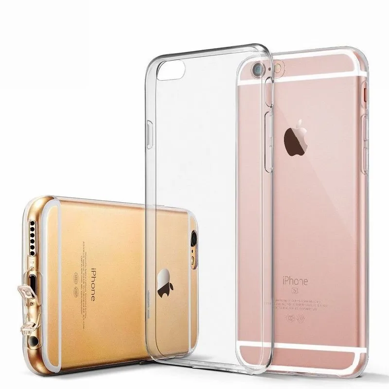 Прозрачный чехол для iPhone 6 S супер тонкий бампер прозрачный гибкие противопылевые
