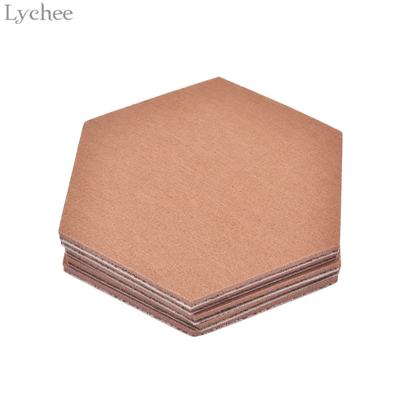 Lychee 4 пар/компл. шестигранные войлочные цветные настенные наклейки милый