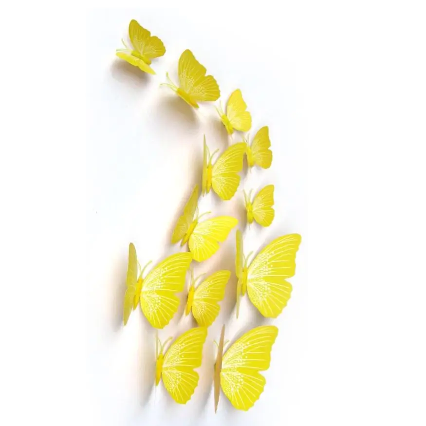 Наклейки на стену с 3d бабочкой креативные летающие наклейки 12x магнитом