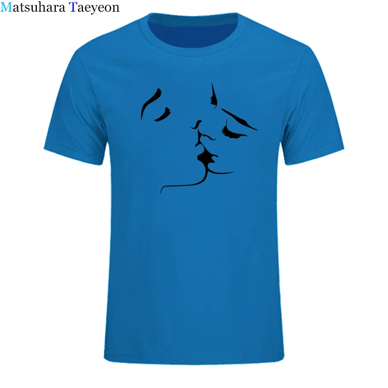 

Matsuhara Taeyeon T-shirt brand men Short sleeve round collar Cotton A sweet kiss hip hop The tshirt printing t shirts clothing
