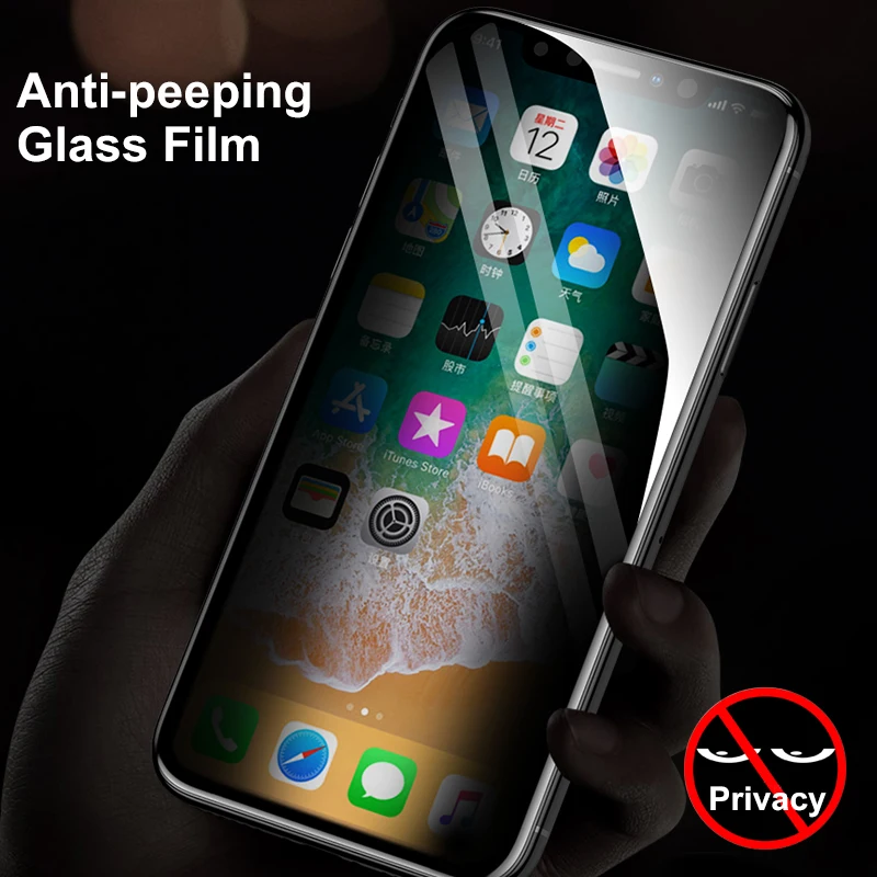 С антибликовым покрытием выглядывает закаленное Стекло для IPhone X 8/8 Plus
