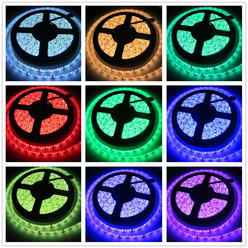 Светодиодная лента Водонепроницаемая 5 м SMD 5050 RGB с 44-кнопочным пультом