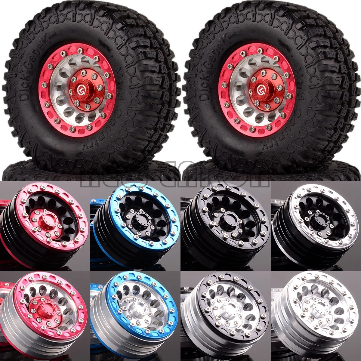 

Металлическая шина ENRON 4P 1,9 ", гусеничная шина 100 мм, для радиоуправляемого автомобиля, в комплекте, Dick Cepek Mud кантри 1:10 Traxxas, Tamiya CC01 MST