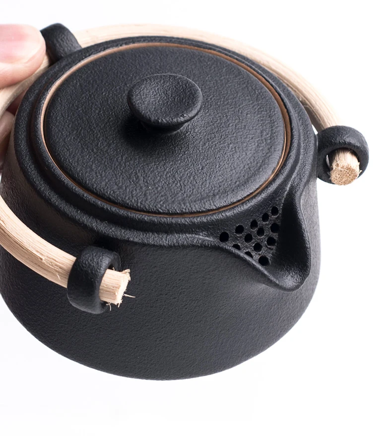 TANGPIN черная посуда керамическая чайник с 2 чашками gaiwan чайные наборы портативный дорожный чайный набор Посуда для напитков