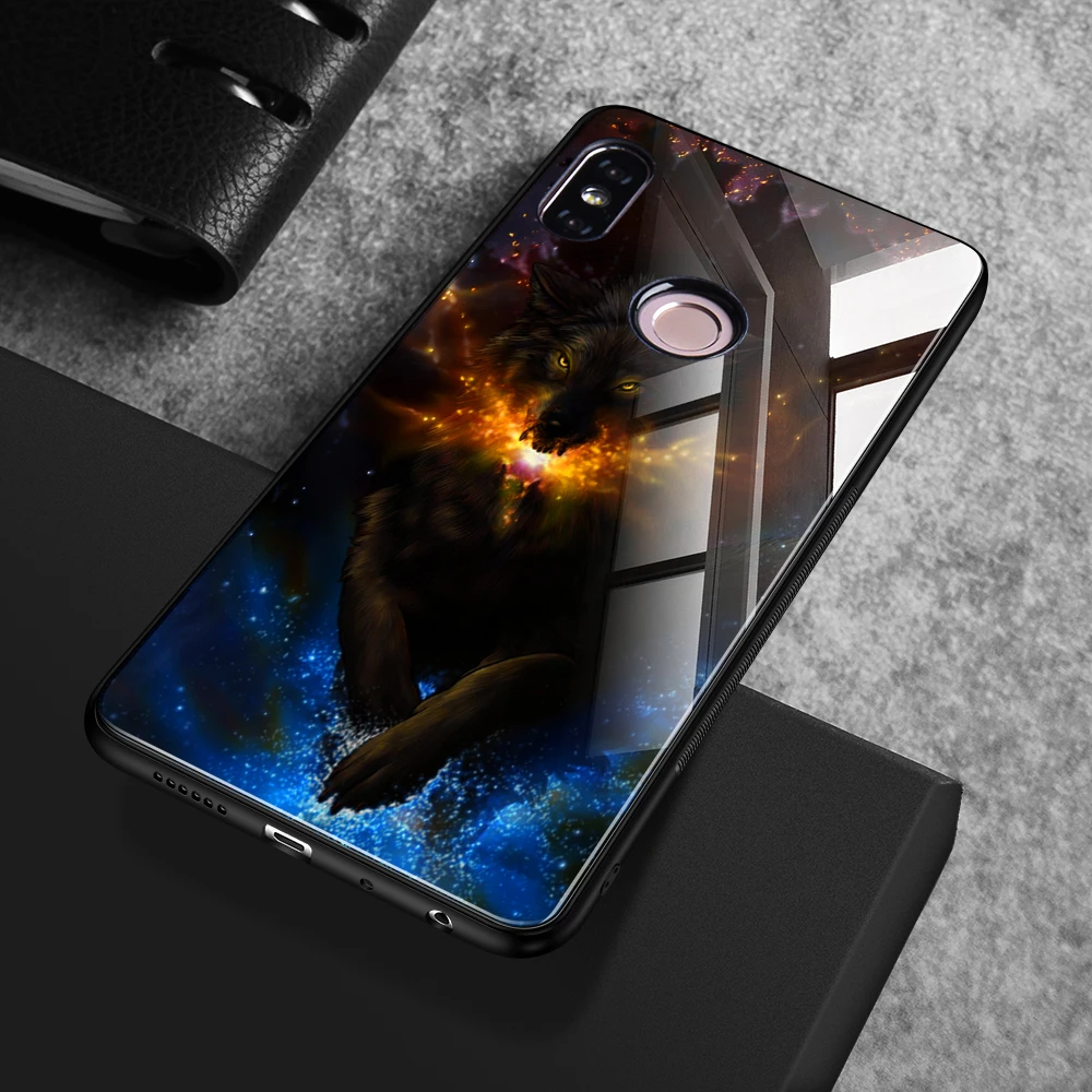 TOMKAS закаленное стекло чехол для Xiaomi Redmi 5 Plus Mi A1 8 глянцевый силиконовый с