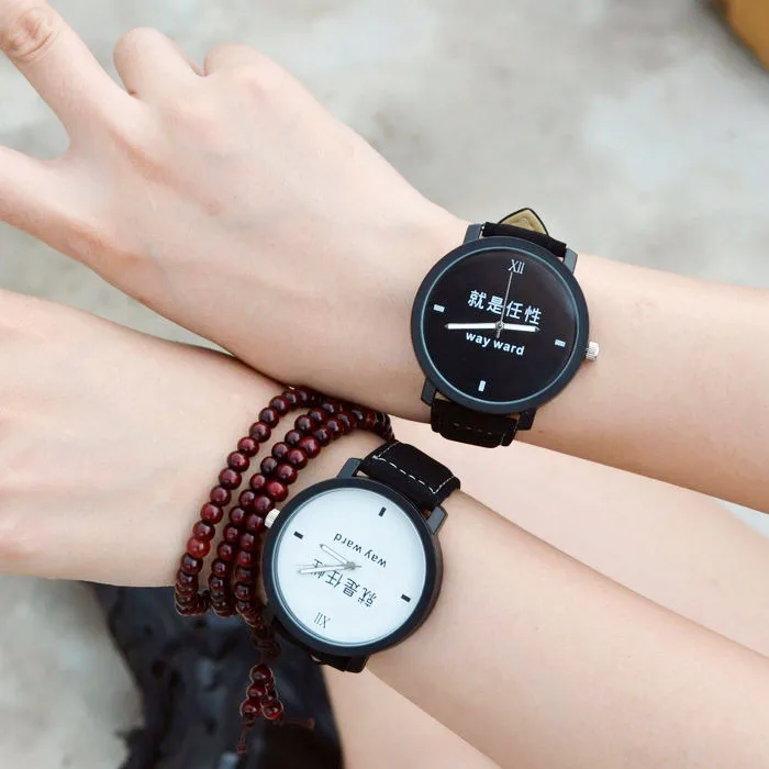 2019 Элитный бренд Пара часы для мужчин женщин Письмо повседневные наручные