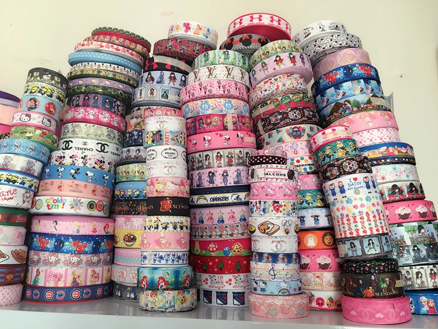 Половинная цена мультяшная атласная лента принцессы с рисунком очень дешевая