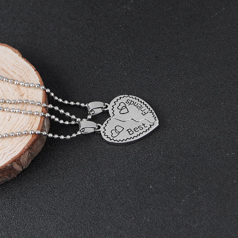 Ожерелье с подвеской в виде половинки сердца 2 шт.|best friend|friends bestfriendship pendant necklace |