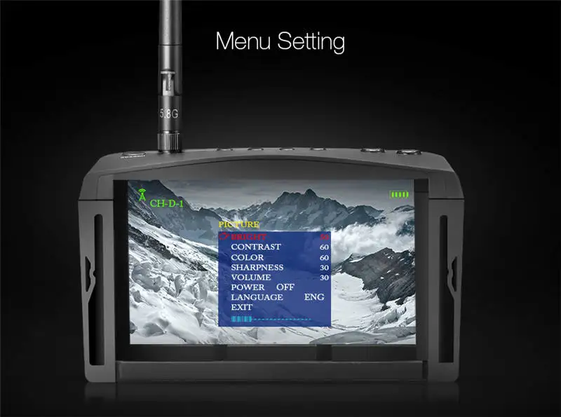 Оригинальные EV800 5 дюймов 800x480 FPV очки 5,8G 40CH Raceband Авто поиск встроенный аккумулятор против Fatshark Доминатор V3