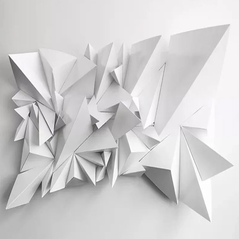 Современные Абстрактные Художественные фрески обои 3D стерео геометрический узор фото настенная живопись Гостиная ТВ фоновые обои в кабинет обои