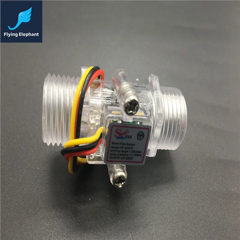G1/2 ''прозрачный поток сенсор турбина расходомер 5 24VDC 1 30L/мин|meter sensor|meter cablemeter