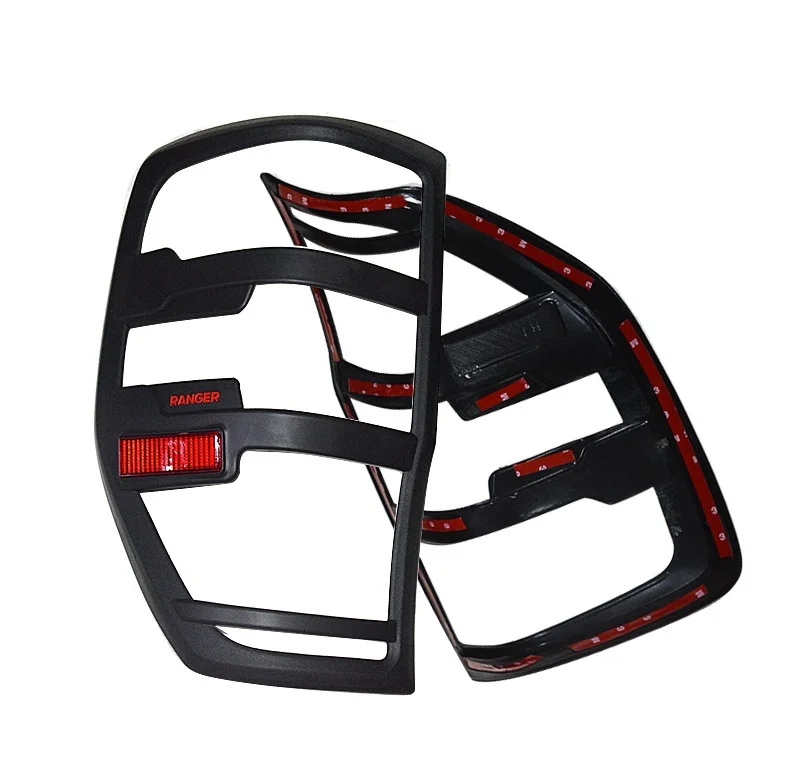 TAIL LAMP COVER Матовый черный налобный фонарь задний фонарь охватывает Хром Стайлинг Накладка подходит для RANGER T7 XTL Снаружи спереди задние фонари покрыть - Цвет: TAIL LAMP COVER