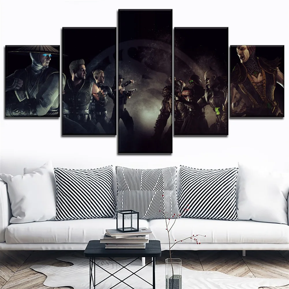 Современная Картина на холсте с HD-печатью Настенная картина 1 панель игры Mortal Kombat