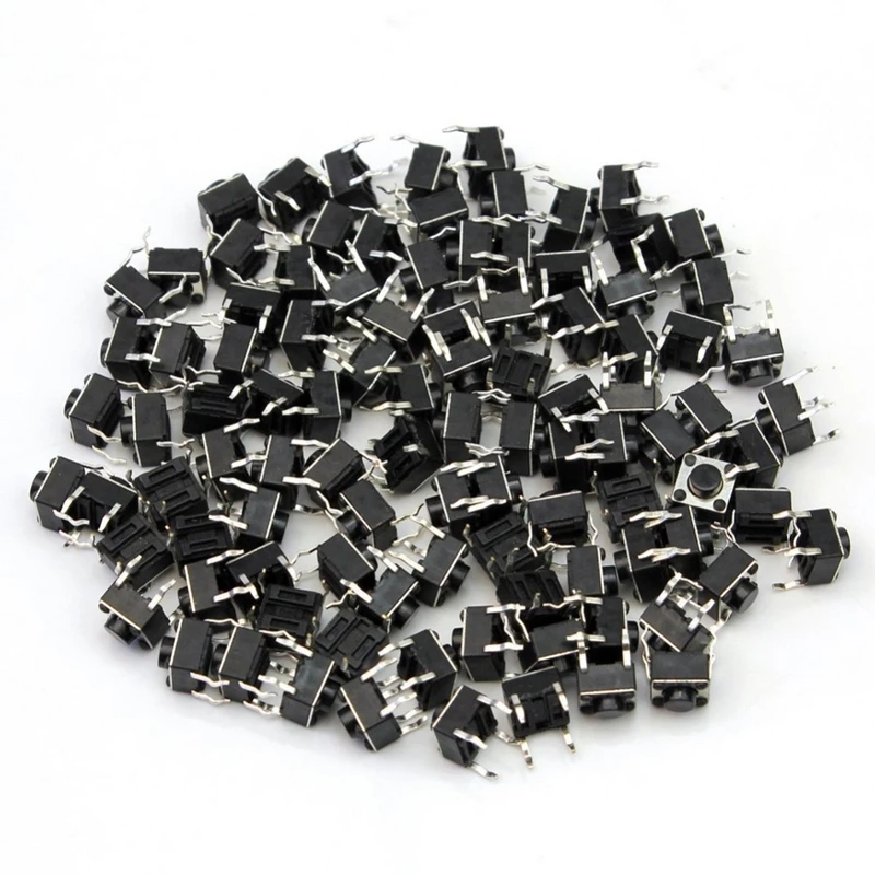 A12 100 шт./лот мини микро мгновенный Тактильный кнопочный переключатель 6*6*5 мм 4