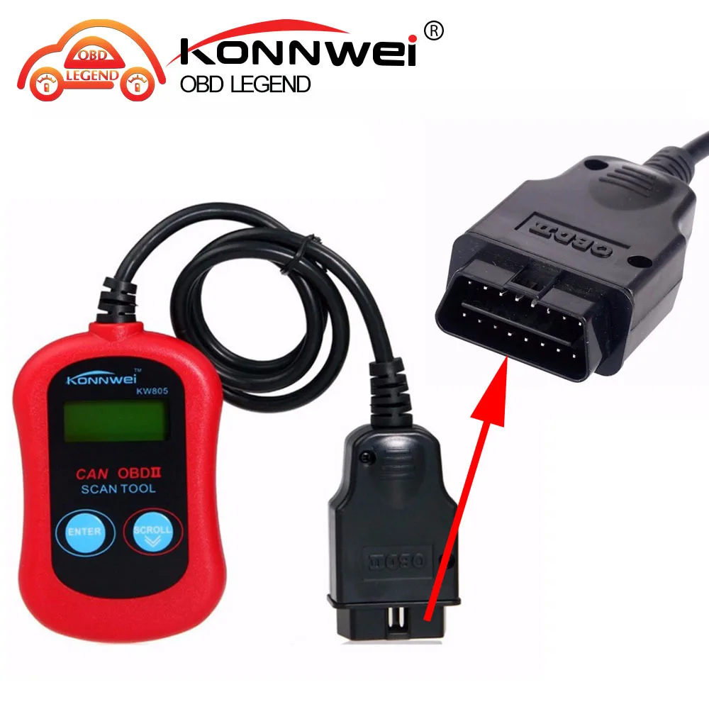 KONNWEI KW805 автомобильный считыватель кодов CAN BUS OBD2 OBDII диагностический инструмент