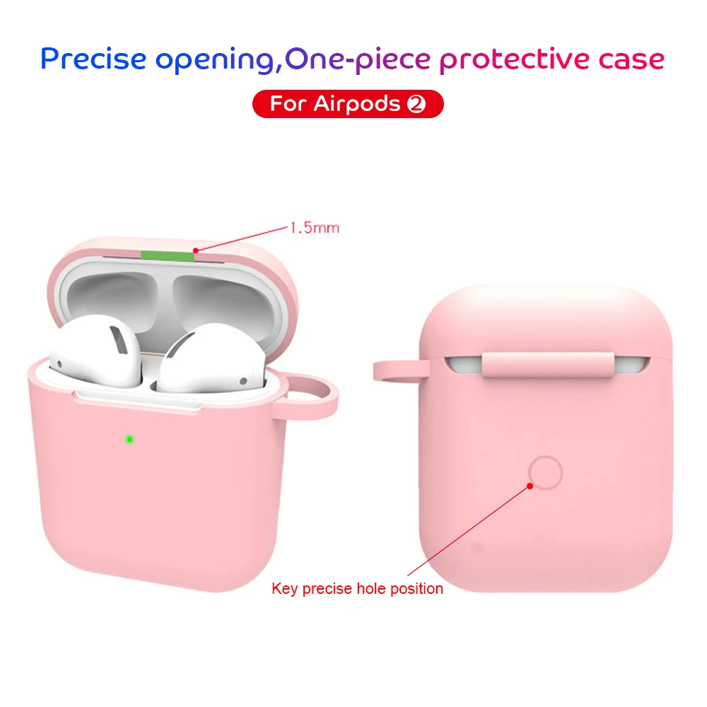 Силиконовый чехол для беспроводных наушников Airpods 2 беспроводной bluetooth-гарнитуры