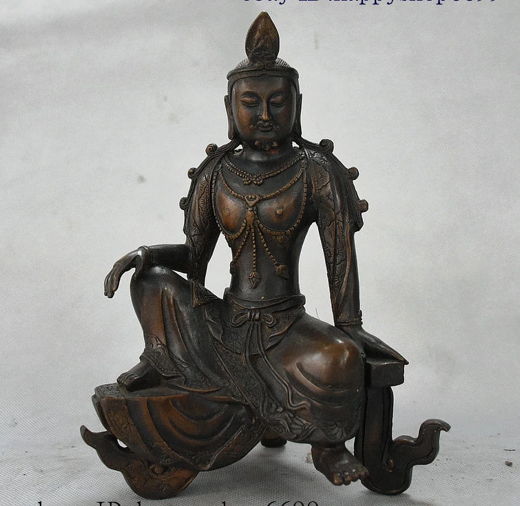 

Rarely China Tibetan Buddhism Temple Purple Bronze Amitabha Buddhas Arhat Statue
