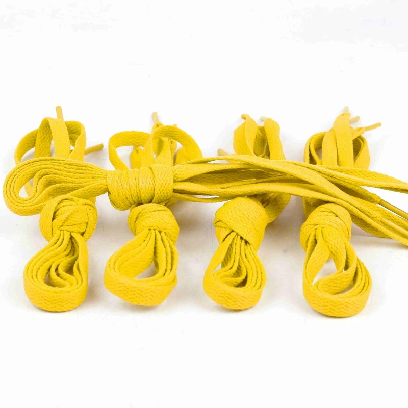 E LOV хит продаж желтый цвет плоские шнурки дешевая цена оптовая продажа желтые