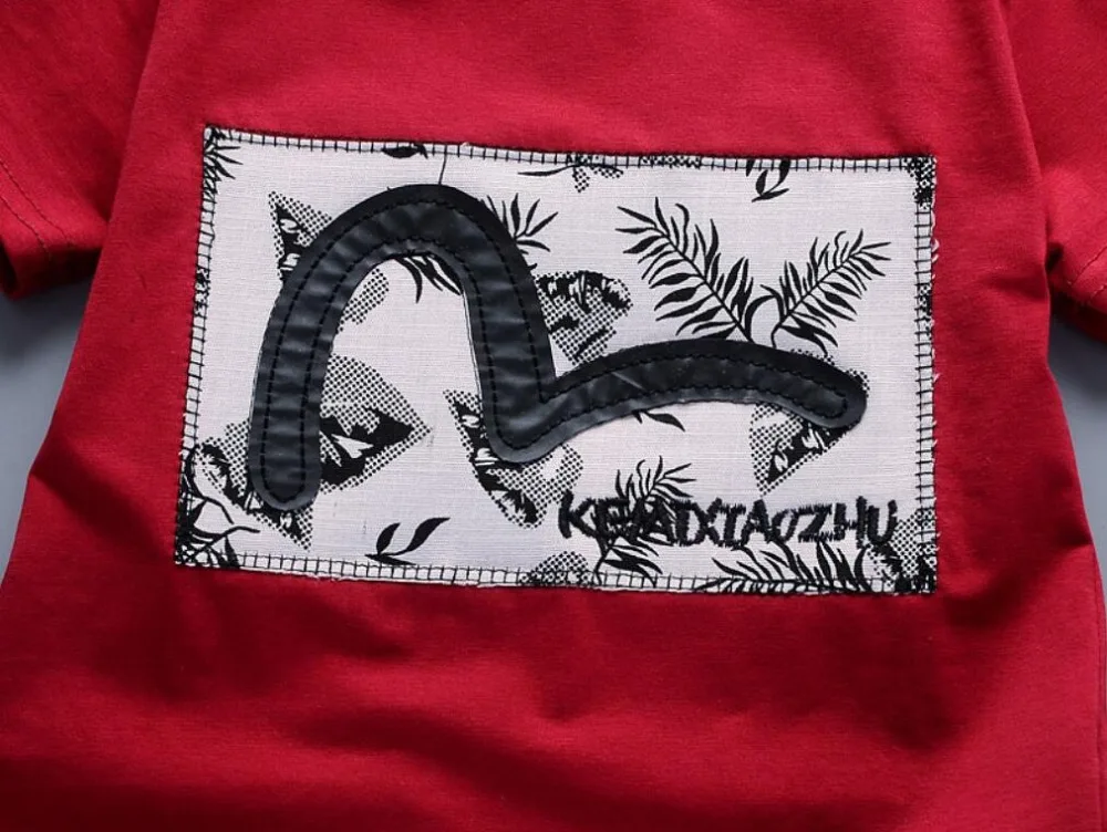 2019 New Summer Baby Boys Girls Clothes Children Clothing Sets Feather T-Shirt+Pants Sport Set Suit Kids Toddler Boy Top |