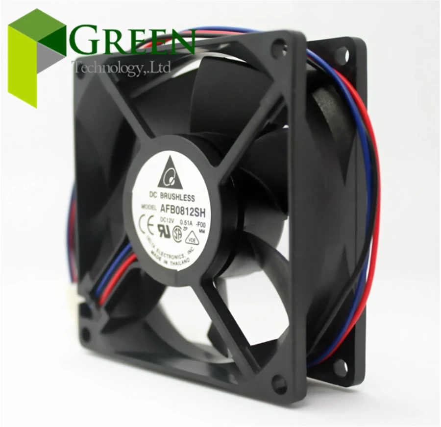 

Original Delta AFB0812SH-FOO 8025 80MM Comptuter CPU Cooling fan 12V 0.51A with 3pin