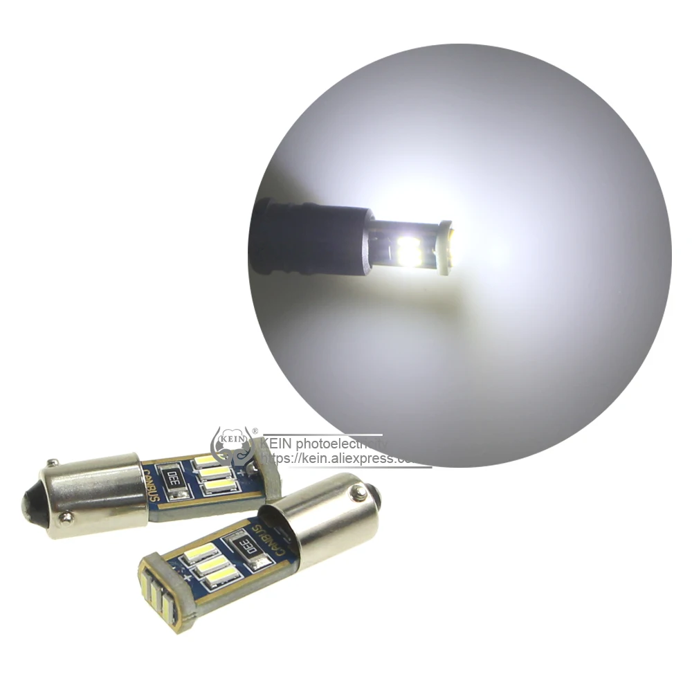 KEIN 4 шт H21W светодиодный T4W автомобильные BA9S 363 H6W bax9s bay9s 9smd 4014 внутренние боковые