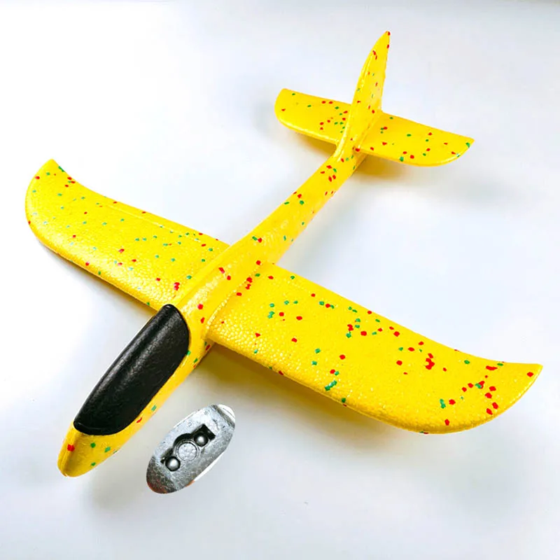 Kids Airplane Glider 48CM Foam Plane Hand Throw Flying Aeroplane Colorful Outdoor Sports Fun Toys TY0373|Вертолеты самолеты